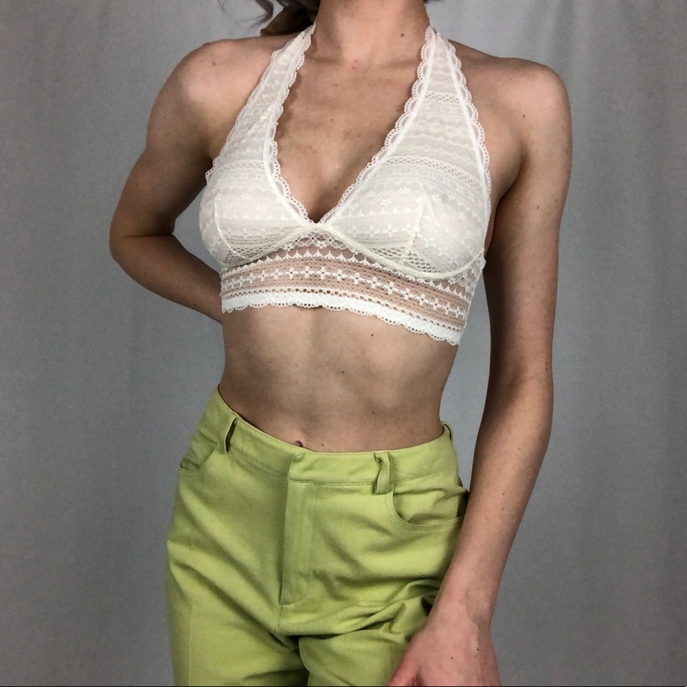 Cream Lace Bralette S